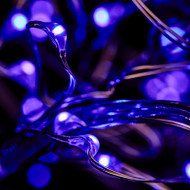 40 LED Halloween Copper Wire Battery Operated Lights - Purple