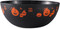 Black Bowl with Pumpkins (orange) and Jack o'Lanterns (orange) + trick or treat (orange)