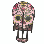 Skull Pen Holder  and Puzzle Decor  - Pink 