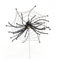 Katherines Black and White Spider and Web Clip  
