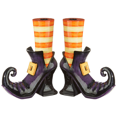 Witch Shoes Taper Candle Holder