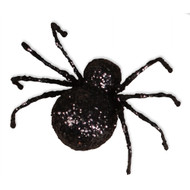 Bethany Lowe Black  Glittered Spider  Halloween Decor