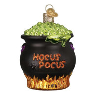 Halloween Cauldron Glass Ornament - 8cm