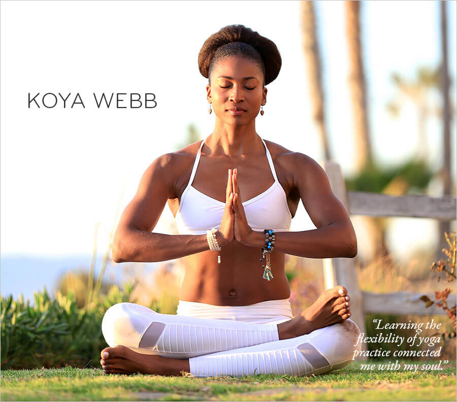 Koya Webb Practicing Yoga