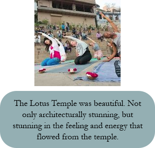 yoga at lotus temple