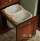 Merillat Masterpiece Base Vanity Linen Cabinet Top Mount Wastebasket - Double