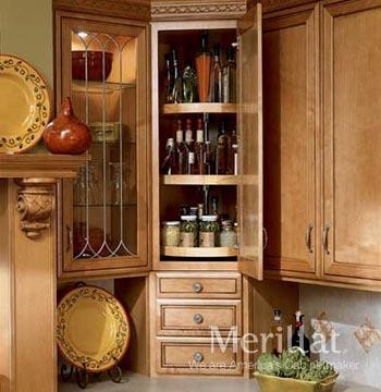 Merillat Masterpiece Wall Angle Cabinet With Lazy Susan