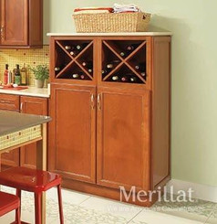 Merillat Masterpiece wall wine storage cabinet