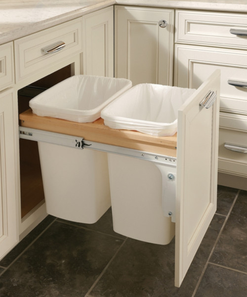 Merillat Classic Base Top Mount Wastebasket Double Merillat Classic Base Top Mount