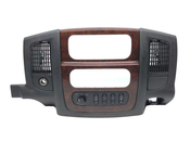 02 03 04 05 Dodge Ram Center Dash Radio Vent Bezel Black Woodgrain  OEM