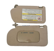 01 02 03 04 Nissan Sentra Right-Left Sun Visor Front Mirror Pair Beige