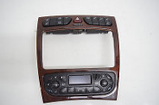 02 03 04 05 MERCEDES C230 DASH BEZEL CLIAMTE CONTROL DUEL DUAL WOOD GRAIN