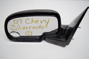 03 04 05 06 07 CHEVY SILVERADO LEFT DRIVER SIDE MIRROR BLACK