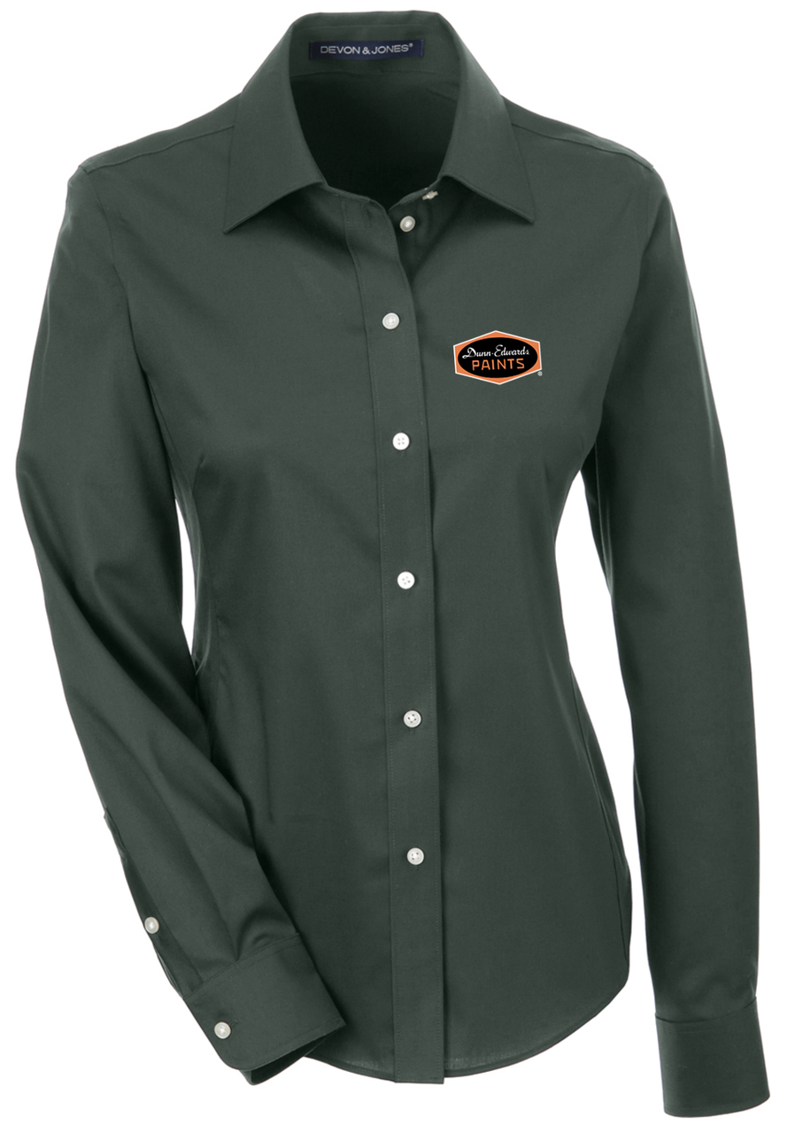 Devon Jones Ladies Solid Stretch Twill Forest Estimated