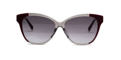 C2 Maroon and Crystal Clear w/ Gray Gradient CR39 Lenses 