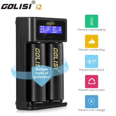 Golisi - i2 2.0A USB Charger w/ LCD Screen