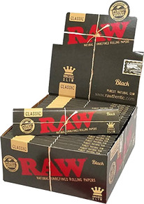 Raw Black King Slim Rolling Paper (50ct)