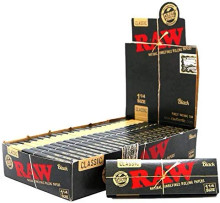 Raw Black Rolling Papers 1 1/4 (24 count case)