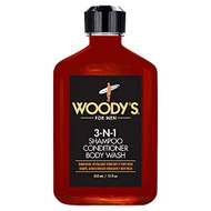 Woody's 3-N-1 Shampoo Conditioner Body Wash 12oz