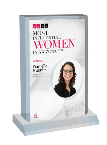 AZ/RE Business magazine 2023 Most Influential Women Desktop Marquee Acrylic Plaque with photo - Style F
