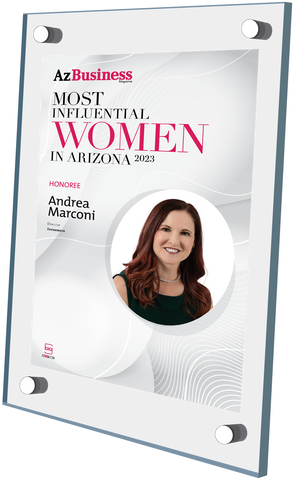 AZ Business magazine 2023 Most Influential Women Acrylic Stand-off Wall Plaque  with photo - Style E

