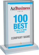 100 Best Places to Work in Arizona for 2024 - Acrylic Desktop Plaque -  Style F  (Size 6" X 9")