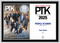 Style A 2025 People to Know (PTK) plaque - Black Double plaque with silver trim. 