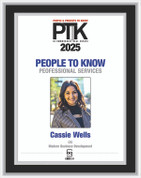 Style D 2025 People to Know (PTK) plaque - Black with silver trim.  This plaque comes with an image or without.  Please indicate when placing an order if you would like the plaque with image (same image as in the magazine) or without an image (words only).  You may also contact Sara Fregapane at 602-277-6045 if you have questions or would like to provide your own image.