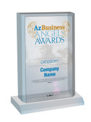 Arizona Business Angels 2024 Acrylic Desktop plaque.  
Plaque will have bank name or person's name whichever is in the magazine.  If you would like something else on the plaque, please state that in the comment box at check-out.  You may also email Sara.Fregapane@azbigmedia.com or call (602)424-8838.