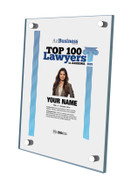 2025 Top 100 Lawyers in Arizona - Acrylic Stand-off Style E with photo
The photo on the plaque will be the one that appears in the magazine.  
(Photo here is an example - the photo and information will  be specific to you)