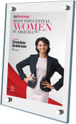 AZ Business magazine 2025 Most Influential Women  Acrylic Stand off Wall Plaque with photo - Style E