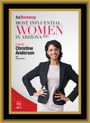 AZ Business magazine 2024 Most Influential Women black plaque,  gold trim with photo - Style D