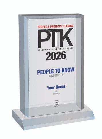 Style F People to Know 2025 (PTK) plaque - Acrylic Desktop Marquee Plaque - no image.