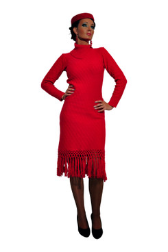 Red Fringe Dress