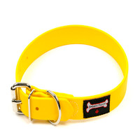 Smoochy Poochy Waterproof  Collar - Yellow (Leather Alternative Material)