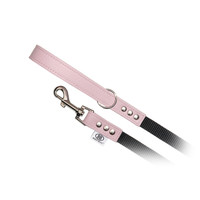 Buddy Belt  Pebble Accent Leash Leather-Nylon - Pink