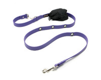 Smoochy Poochy Waterproof Hands-Free Leash - Purple (Leather Alternative Material)