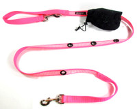 Smoochy Poochy 2Tone Hands-Free Leash - Hot Pink Baby Pink