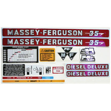 Massey-Ferguson MF35 Tractor Complete Decal Kit w/ Diesel Deluxe