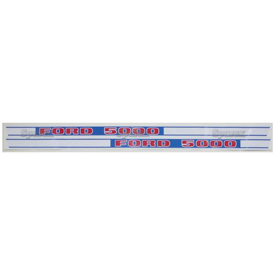 Ford 5000 '68-75 Tractor Hood Decal Kit US Made