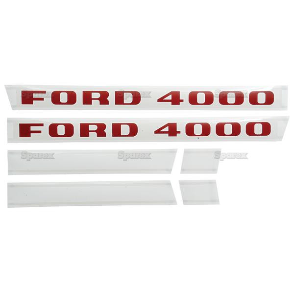 Ford 4100 Tractor Basic Hood Decal Set Emblem Kit