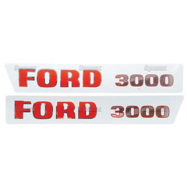 Ford 3000 '65-68 Tractor Hood Decal Kit