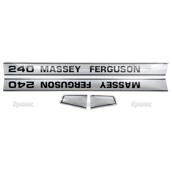Massey-Ferguson MF 240 Tractor Hood Vinyl Decal/Transfer Set