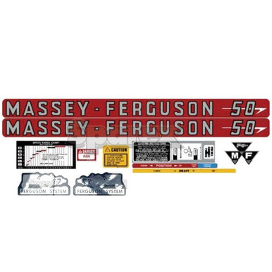 Massey-Ferguson 50 Tractor Complete Decal Set