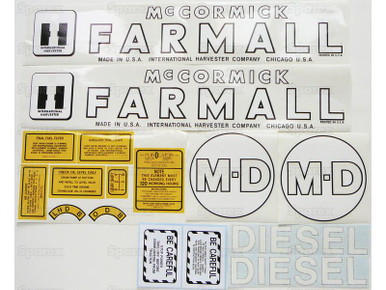 IH Farmall MD Tractor Complete Decal Kit