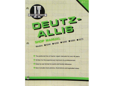 I&T Shop Manual for Deutz-Allis 6240 6250 6260 6265 6275 Tractor