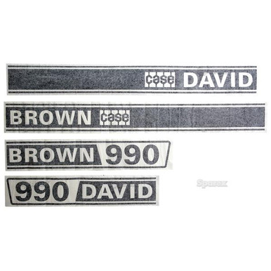 Case David Brown 990 Tractor Hood Decal Kit