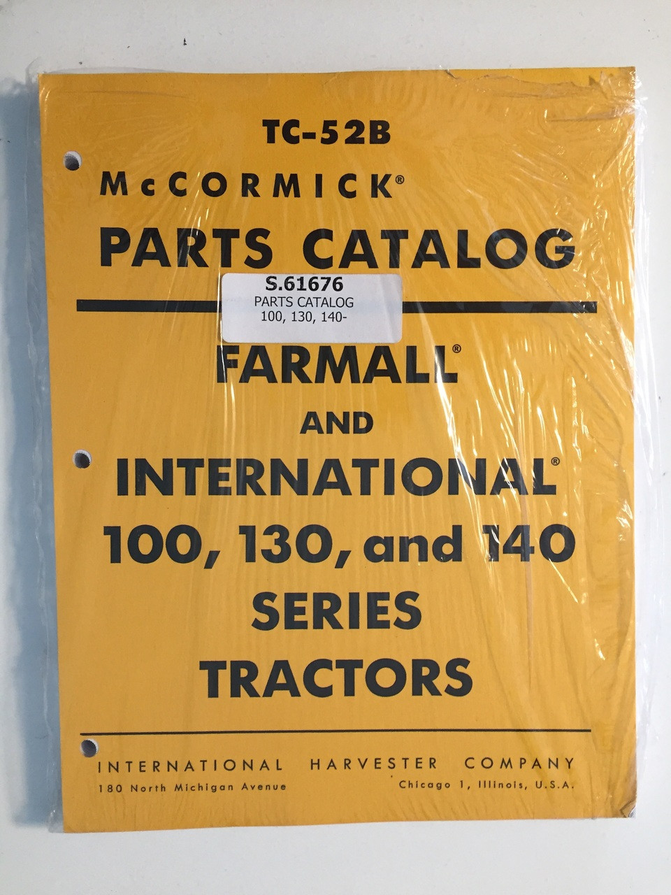 IH Farmall & International 100 130 140 Tractor Parts Catalog