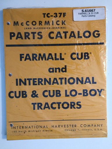 IH International Cub/Cub Lo-Boy Tractor Parts Catalog