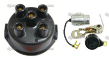 Ignition Tune-Up Kit & Distributor Cap for Allis-Chalmers Tractor w/ Delco Clip-Held Cap Distributor